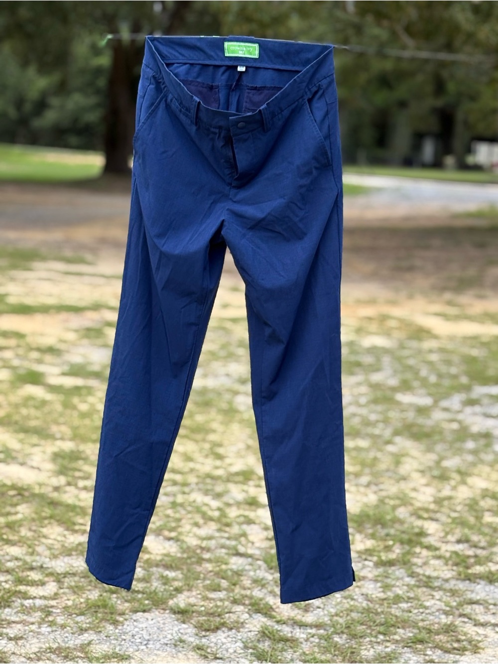 crown & ivy Navy Slim Chinos